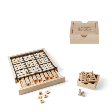 Jogo de sudoku com tabuleiro elevável e arrumação interna