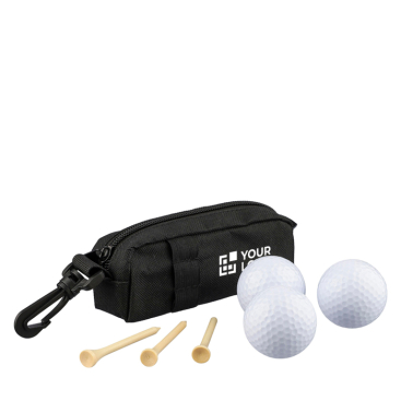 Conjunto de golfe em estojo com fecho de correr e mosquetão de 6 peças