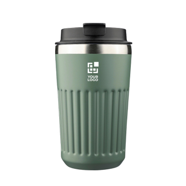 Copo takeaway de aço inoxidável reciclado de parede dupla 400 ml