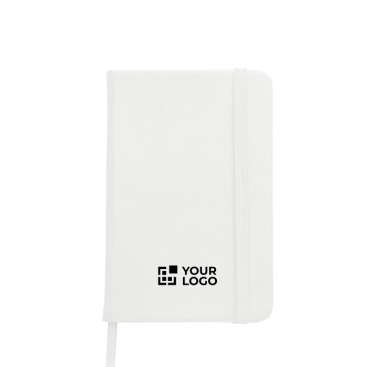 Caderno A5 em PU reciclado com fecho elástico e folhas em branco