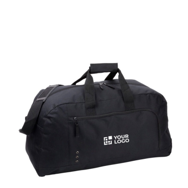 Saco desportivo com amplo bolso frontal e pega dupla