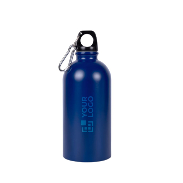 Garrafa de aço inoxidável reciclado e mosquetão prateado 500 ml