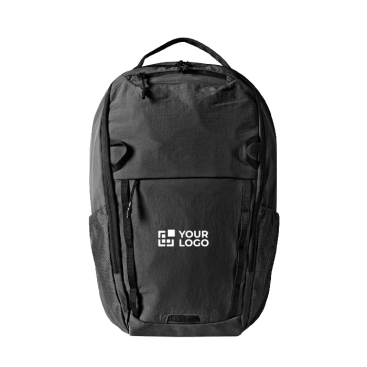 Mochila de poliéster com vários compartimentos e costas almofadadas