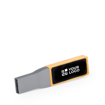 Pen USB ecológica feita de bambu com marcação iluminada