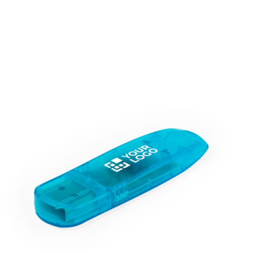 Pen USB de ABS resistente e translúcido com tampa de fecho