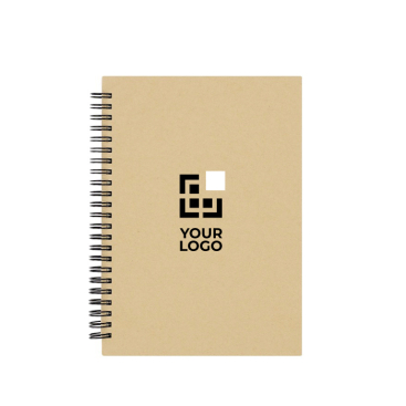Caderno de folhas pautadas com planificador mensal em inglês incluído