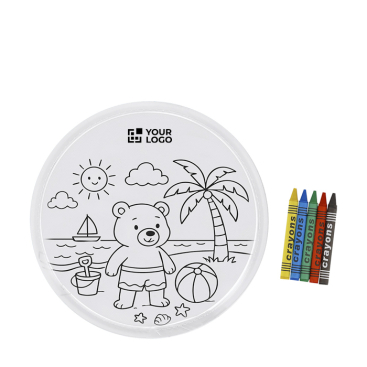 Frisbee de tecido non-woven com zona para colorir