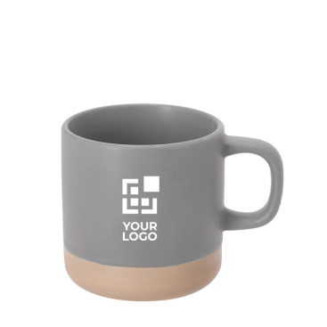 Caneca de cerâmica com acabamento mate e base sem esmaltar 350 ml