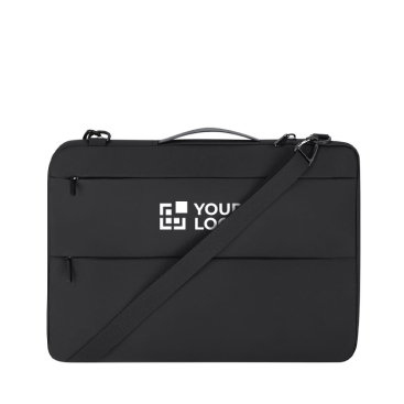 Bolsa acolchoada em poliéster para portátil com bolso antirroubo 15''