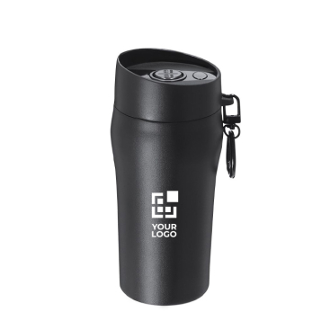 Copo térmico em aço inoxidável reciclado com abertura por botão 280ml