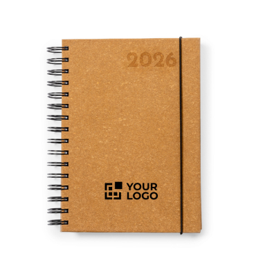 Agendas de couro reciclado com vista diária vista principal