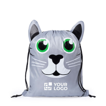 Mochila de cordão com desenho de animal