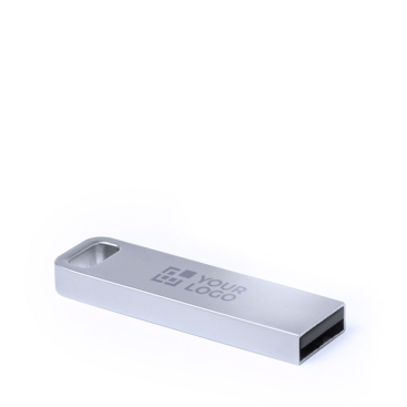 Pen USB de metal com ar minimalista ideal para porta-chaves