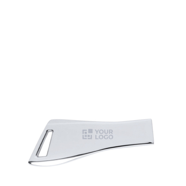 Pen USB de metal com design inovador e ranhura para pendurar