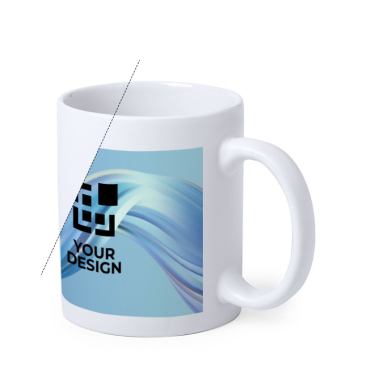 Caneca para empresas branco mate impressão a cor 350ml