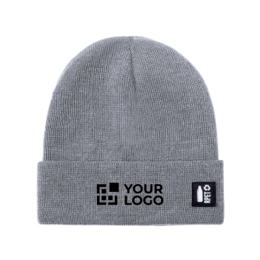 Gorro de malha de poliéster rPET com rebordo frontal