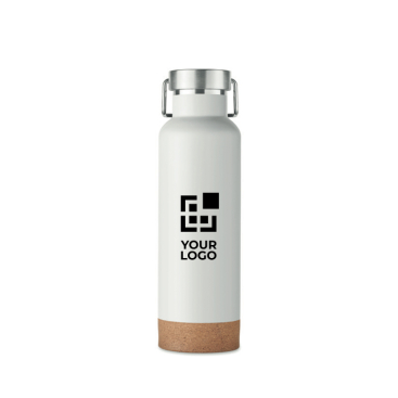 Garrafa de parede dupla de aço inoxidável com cortiça 500 ml