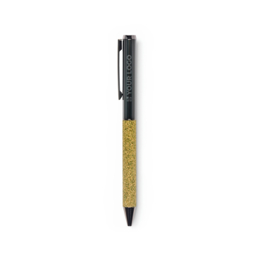 Caneta giratória feita de materiais reciclados, tinta azul