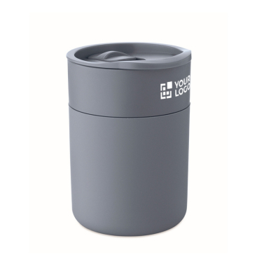 Copo de plástico e silicone com tampa deslizante 330 ml