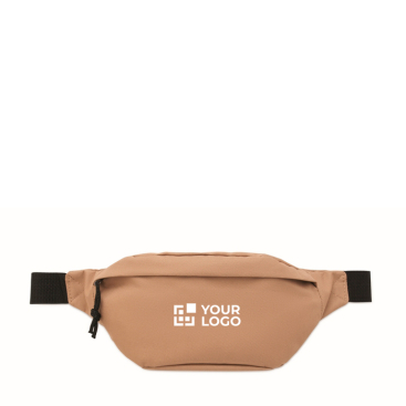 Bolsa de cintura de poliéster rPET 600D com fechos de correr