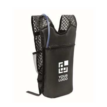 Mochila desportiva de PU de nylon com bolsa de hidratação 1,5 L