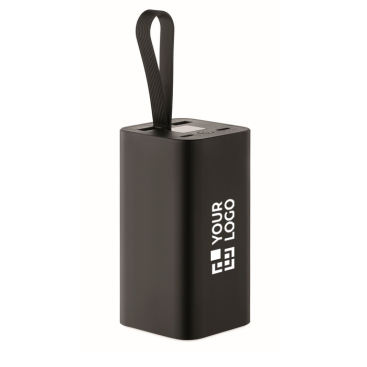 Powerbank de alumínio reciclado com indicador digital 20 000 mAh