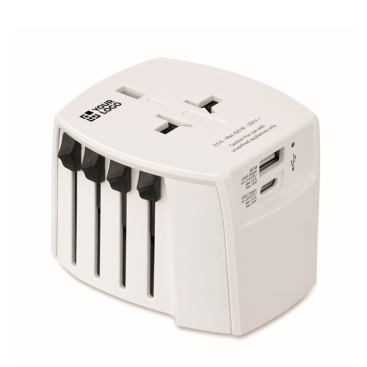 Adaptador de viagem compacto de 30 W com USB-A e USB-C