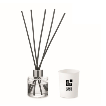 Conjunto aromático com difusor de fragrância e vela de cera vegetal