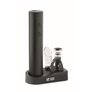 Conjunto de vinho em plástico com saca-rolhas elétrico e acessórios