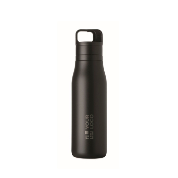 Garrafa térmica aço inoxidável reciclado com asa e tampa 500 ml