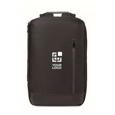 Mochila para portátil com detalhes em PU e fita para trolley 15''