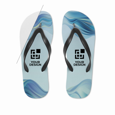 Chinelos tipo havaianas personalizadas sublimadas pretas Beach Sublim
