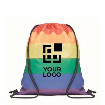 Mochila de cordas arco iris
