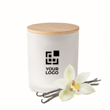 Velas com tampa e aroma a plantas