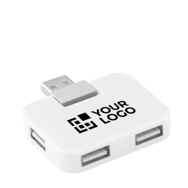 Hub personalizado USB 4 portas cor preto