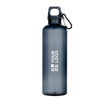 Garrafa de plástico reciclado resistente e leve com mosquetão 750 ml