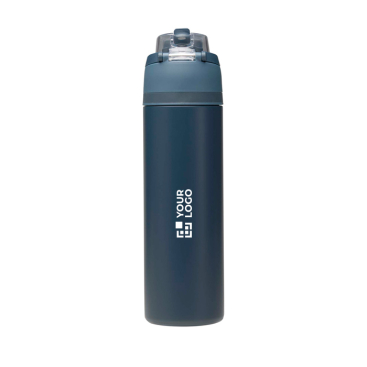 Garrafa de parede simples com palhinha rebatível acabamento mate 800ml
