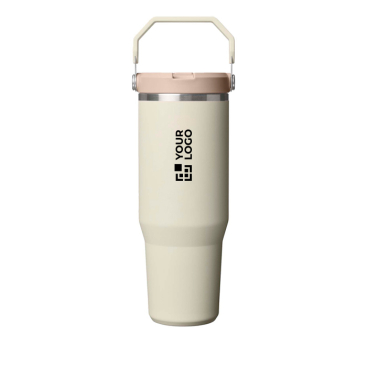Copo térmico Stanley 890ml com palhinha rebatível à prova de fugas