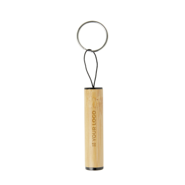 Porta-chaves de cana de bambu com lanterna e cordão para acender