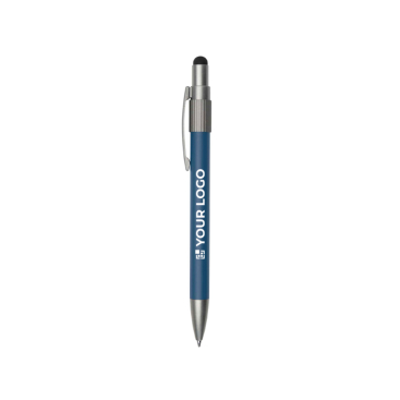 Caneta com ponteira táctil e spinner, tinta azul