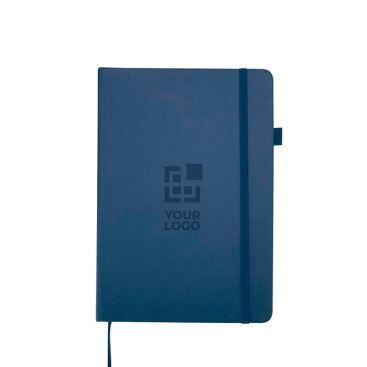 Caderno A5 capa dura pele sintética com folhas pautadas JournalBooks