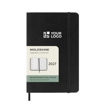 Agenda semanal de bolso com capa mole e fecho elástico Moleskine