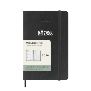 Agenda semanal de bolso com capa mole e fecho elástico Moleskine