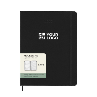Agenda semanal grande com fecho elástico e capa dura Moleskine