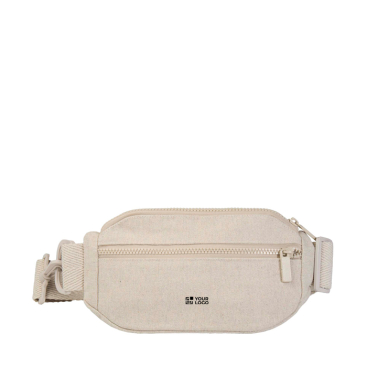 Bolsa tiracolo de material reciclado com amplo bolso principal