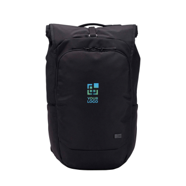 Mochila para portátil de poliéster expansível com fecho enrolável 17''