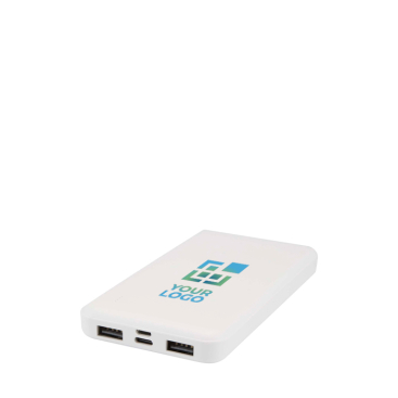 Powerbank de plástico reciclado com indicador LED de carga 10 000 mAh