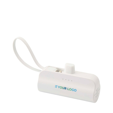 Powerbank 2 em 1 de plástico reciclado com suporte dobrável