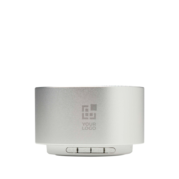 Colunas Bluetooth de alumínio reciclado com microfone 3 W