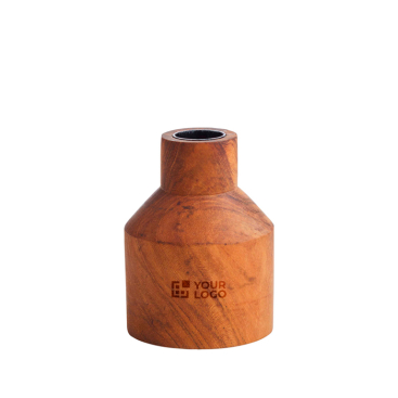 Porta-velas feito à mão proveniente de árvore de teca Originalhome